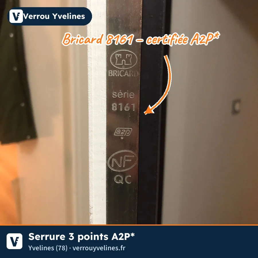 Serrure 3 points Bricard A2P* – Yvelines (78)